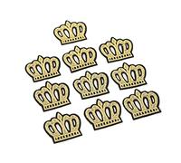 Eminchu DIY Big Crown Embroidered Patch Practical Golden Iron On Patch for Clothes Handbags Hats Pants for Most Scenarios 10Pcs