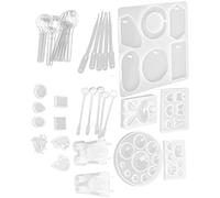 Eminchu DIY Jewelry Casting Silicone Mold, Craft Jewelry Pendant Making Mold, Dropper Tools Set with Flexible Durable High Transparency, Ideal for Pendant Crafts, Key Chains & Collectibles