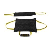 Eminchu Dog Pillow Tug Toy for Bite Training Portable Interactive Play, Chew Proof Fiber Composite Material 2 Units, Ideal for Dogs and Trainers (Black)