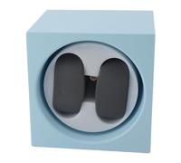 Eminchu Double Automatic Watch Winder with LED Light 2 Speeds Adjustable the Third Generation Smart Chip Quiet Operation Anti Magnetism Smart Watch Winder with USB Battery Powered (Light Blue)