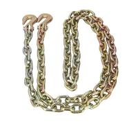 Eminchu Double Hook Tow Chain, Durable and High Performance 3/8 Inch Towing Chain for Mining and Construction, 10FT Length, 6600LBS Capacity