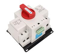 Eminchu Dual Power Automatic Transfer Switch Red Handle 125A Heavy Duty for Industrial Use ABS Aluminum Alloy