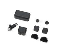 Eminchu Dual Wireless Microphone Kit, Portable Magnetic Lavalier Mic with 50m Transmission, 32kHz 24Bit, 5H Battery, for Vlogging Interview Podcast
