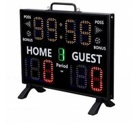 Eminchu Electronic Basketball Scoreboard Digital Scoreboard LED Score Keeper with Remote Control 70ft Countdown Timer 8000mAh Rechargeable Battery for Basketball Volleyball Table Tennis