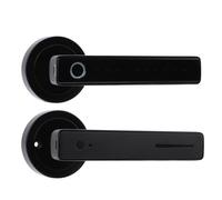 Eminchu Fingerprint Smart Door Lock, Battery Powered Keyless Entry Door Lock with Handle, Multiple Unlocking Methods, Zinc Alloy for Bedroom, Home, Hotel, Office & Apartment