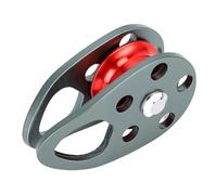 Eminchu Fixed Plate 26KN Micro Climbing Pulley, General Purpose Small Single Sheave Hauling Pulley, Hitch Tending Climbing Rigging with Upward 22KN Downward Dual 11KN, Ideal for Hauling