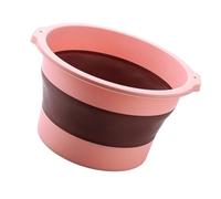 Eminchu Foldable Foot Bath Tub, Portable Foot Soaking Bucket with Massage Acupoints, Ideal for Home, Travel & Dormitory, Pink (Pink)