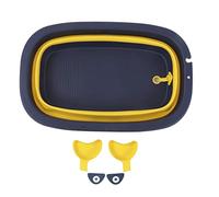 Eminchu Foldable Pet Bath Tub Portable Durable Washing Basin with Drain Hole for Dogs Cats and Children 66.5x41x21cm