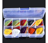 Eminchu Folk Guitar Pick Set, Comfortable Frosted & Mirror Finish, Abrasion Resistant for Musicians - 50 Pieces in Storage Box