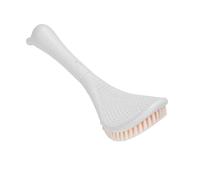 Eminchu Foot Scrubber Brush with Long Handle, Adjustable 3 Lengths Curved Head Multipurpose Foot Cleaning Brush for Shower Bath, 27.17inches (White)