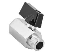 Eminchu G1/4 Threads Water Ball Valve for Computer Water Cooling System, Durable Brass Plated Cooling Valve for PC, Internal and External Thread, for DIY Enthusiasts