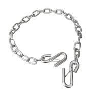Eminchu Galvanized Trailer Safety Chain for Trucks,1M Long,2pcs | with 2 Shape Hooks, Supports 7000lbs,Rust Proof Iron Chain,12MM Hook for Campers & Rvs,Prevents Breakage