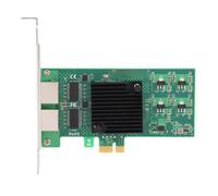 Eminchu Gigabit Ethernet Network Card, PCI Express X1 RJ45 Dual Port Network Card, Gold Finger Plating with 82574L Chipset, Ideal for 10Mbps, 100Mbps, 1000Mbps PXE, DPDK, ISCSI &