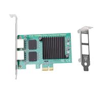Eminchu Gigabit Network Card PCIe X1 Dual Port Gigabit Ethernet Network | Adapter Card with PCB JL82571 Chipset 2 RJ45 10 100 1000Mbps for Server Industrial Control Low Profile
