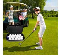 Eminchu Golf Glove Holder Case, Golf Accessory Box with Glove Shaper, Shockproof EVA Nylon Holder Box, Sports Accessories Organizer Bag for Balls, Tees & Markers