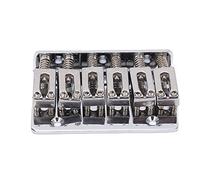 Eminchu Guitar Bridge Adjustable Hardtail with Exquisite Craftsmanship for Electric Guitar Replacement Parts Zinc Alloy 1 Unit (Silver M00877)