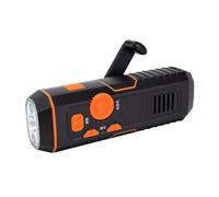 Eminchu Hand Crank Emergency Radio with LED Flashlight, Rechargeable | Portable, Bright LED Light, FM Radio, SOS Alarm, 480mAh Battery, Phone Charging, Camping Hiking for Power Outage, Emergencies