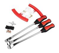 Eminchu High Strength Tire Lever Spoon Tool Kit Efficient Easy Grip for Motorcycle Tire Changing 3 Pcs Pry Bar, 2 Pcs Protective Sleeve