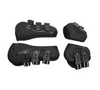 Eminchu Horse Front Hind Leg Boots Shock Absorption for Jumping and Training 2 Pairs Breathable PU and Neoprene Material (Large)