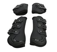 Eminchu Horse Front Hind Leg Boots Shock Absorption for Jumping and Training 2 Pairs Breathable PU and Neoprene Material (Medium)