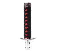Eminchu Japanese Sword Style Gear Shift Knob with Anti-Slip Grip for Most Manual Transmission, Black Red, 4 Adapters, Easy Install, Universal Fit for Car Enthusiasts