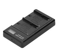 Eminchu LCD Display Lithium Battery Double Charge Charger for NP-F550, Fast USB Charging Base, Compact and Portable Design, Ideal for Photographers