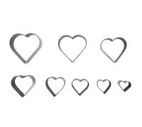 Eminchu Leather Die Cutter Set, 8pcs High Carbon Steel Heart Shaped Cutting Molds for Craft Projects, Ideal for Leather and Fabric Work