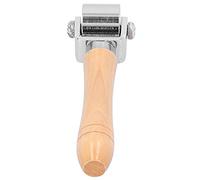 Eminchu Leather Roller Edge Press Tool Durable Comfortable Handle for Leather Crafting Accessories 26mm 60mm (Stainless Steel)