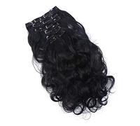 Eminchu Long Curly Hairpiece Lightweight Comfortable Clip In for Everyday Use Heat Resistant 150℃ 7Pcs 50cm