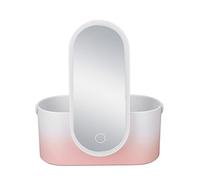 Eminchu Makeup Case Pink Gradient Large Capacity with LED Light for Travel and Outdoor Use Perfect for Makeup Lovers