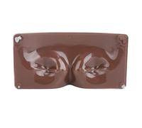 Eminchu Makeup Practice Face 3D Silicone Makeup Mannequin Board for Eye Training At Home or Schools (Eyes Closed Dark Skin)