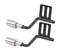 Eminchu Metal RC Car Simulation Exhaust Pipe for Scx10 1/10, Vivid Decoration for Axial Metal Black Silver, 2pcs
