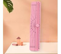 Eminchu Mini Paper Cutter Compact and Lightweight Easy to Use Sliding Trimmer for Home Office Scrapbook Projects 12.91x2.60x0.63in (Roseate)