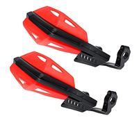 Eminchu Motorcycle Hand Guard, Fall Resistant ABS Shield with Aerodynamic Design for 7/8in 22mm Handlebars, Fits for Various Motorcycles and Scooters (Red)