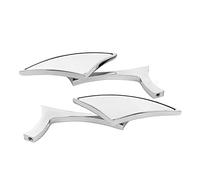 Eminchu Motorcycle Rearview Mirrors Stylish Chrome-Plated Blade Design for Motorbikes, Scooters, and Cruisers 2pcs