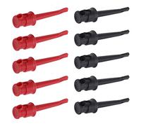 Eminchu Multimeter Test Hook with Insulation Red and Black Grabber Clips for Circuit Testing in Electrical Work 5 Sets