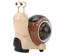 Eminchu Musical Snail Plaything, Electric Rotating Animal Play Items, Interactive Crawling Gadgets with Dazzling Lights & Music, Ideal for Toddlers Tummy Time & Sensory Learning (Flesh Snail)