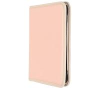 Eminchu Nail Bit Bag Large Capacity Portable Manicure Storage Case for Nail Lovers Rose Gold PU
