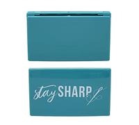 Eminchu Needle Case Dark Green Portable Magnetic Storage Box for Sewing Pin Organizer for Knitting 4.4 X 2.7 X 0.5in