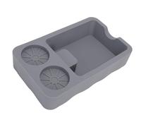 Eminchu Non Slip Silicone Coffee Knock Box, Tamping Station, Anti Slip Bottom Coffee Tamper Mat with Easy Design, Ideal for Home and Commercial Use, 9.84x (Gray)