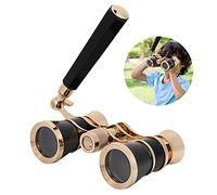 Eminchu Opera Theater Binocular Telescope 3X25 for Clear Indoor Viewing, Suitable for Theaters - BK7 Optical Glass, Red/Black/White, 4.3x2.5x1.2in (Black)