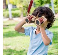 Eminchu Opera Theater Binocular Telescope 3X25 for Clear Indoor Viewing, Suitable for Theaters - BK7 Optical Glass, Red/Black/White, 4.3x2.5x1.2in (Red)