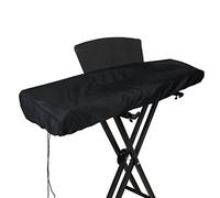 Eminchu Piano Cover Soft Elastic Dust Cover with Strap for 88 Key Piano, Black Durable Material, Easy Cleaning, Perfect for Home Use