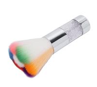 Eminchu Portable Makeup Brush Fluffy Blush Brush for Precise Application on the Go ABS Fiber Hair (Silver)