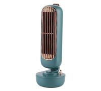 Eminchu Portable Mini Tower Fan, Brushless Motor 3 Speed Adjustable USB Desk Fan with 220ml Water Tank and Spray Function, for Office Home Bedroom Study (Green)