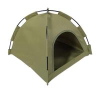 Eminchu Portable Pet Tent with Ventilated Mesh Window Foldable Cat Camping Tent for Small Dog, Secure Dog Cave for Outdoor Beach, Premium 600D Oxford Fabric Green (L)