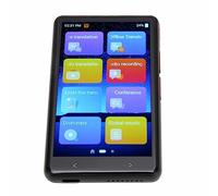 Eminchu Professional Language Translator Device, 4 Inch Touch Screen 134 Languages Voice Photo Translation Device, Portable Travel Study Business Translator, Aluminum Alloy