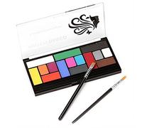 Eminchu Professional Water Based Makeup Palette 15 Vibrant Colors, Quick Drying Safe Ingredients Face Body Painting Palette, 8.5x16.5xcm, Ideal for Halloween, Bridal Makeup & Party