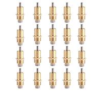 Eminchu Rabbit Drinker Nipple Waterer Set Efficient Rabbit Waterer for Cage 20Pcs Metal Yellow