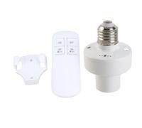 Eminchu Remote Control Light Bulb Socket Convenient 30 60mins Timer Screw in E26 E27 Bulb Holder for Family Elderly ABS